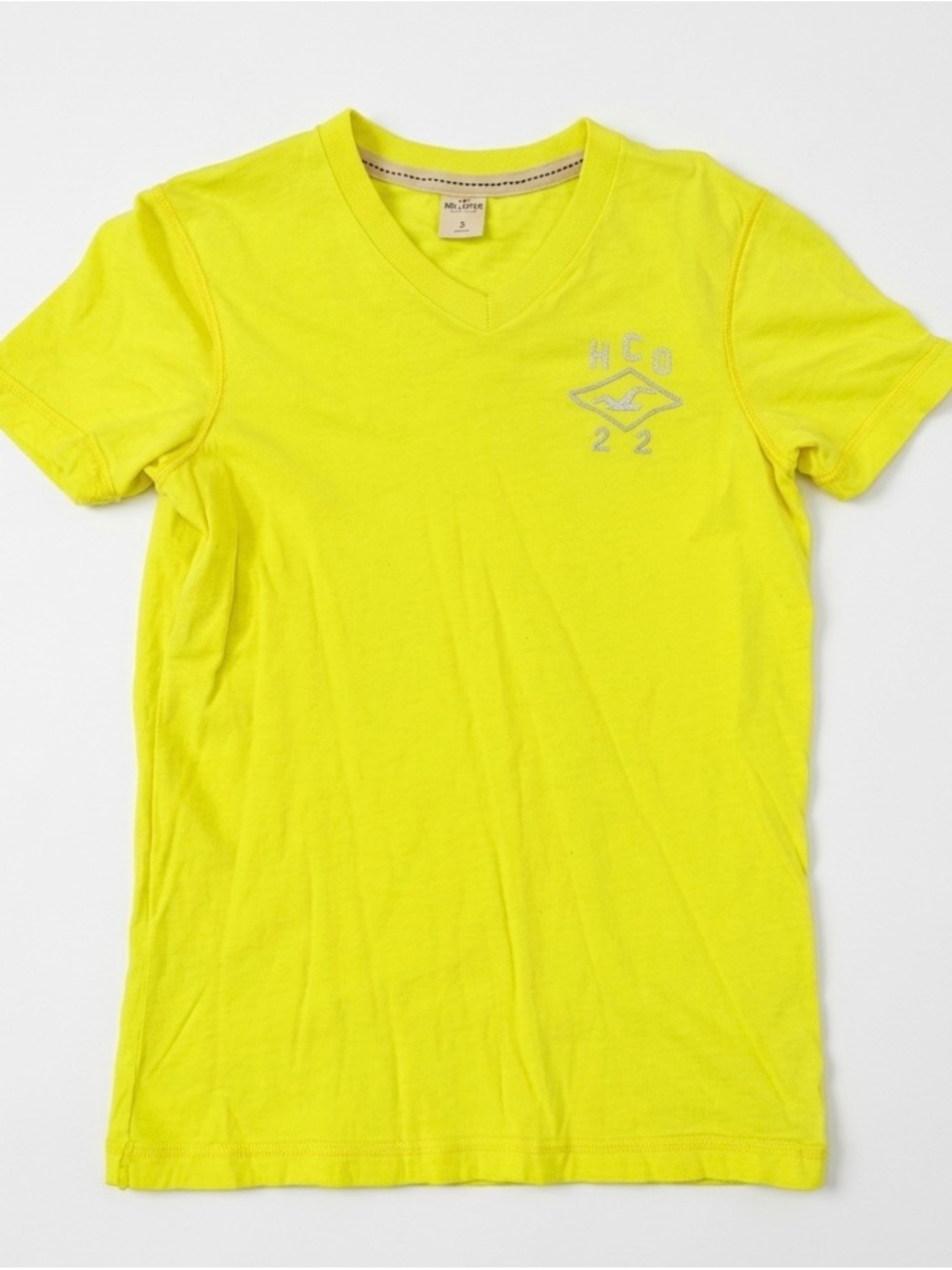 Hollister Bright Yellow Crew Neck Tee